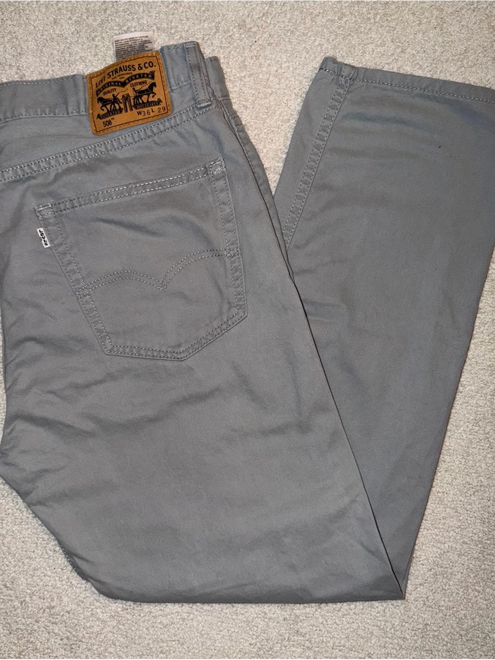 Levi's Men's 508 Straight tapered Jeans in Slate Gray 36x29